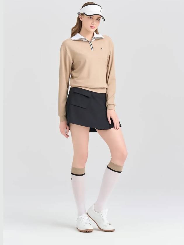 Online Exclusive Women s Cotton Touch PQ Big Collar Long Sleeve T Shirt Beige - CLEVELAND GOLF - BALAAN 6