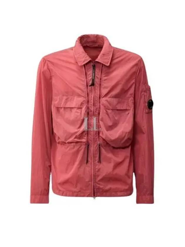 Chrome-R Hooded Over Long Sleeve Shirt Pink - CP COMPANY - BALAAN 2