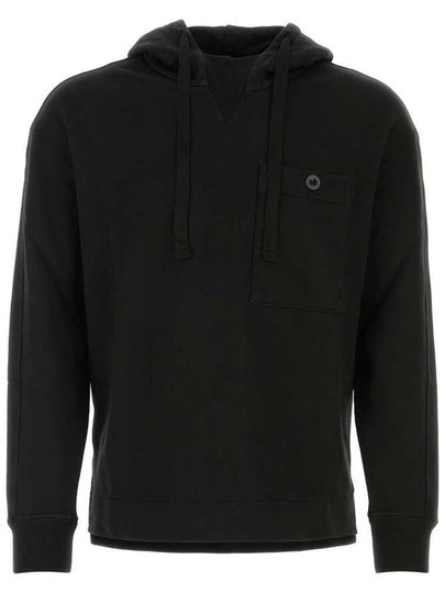 Chest Pocket Cotton Hoodie Black - TEN C - BALAAN 2