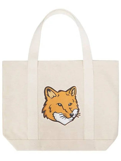 Fox Head Print Tote Bag Ecru - MAISON KITSUNE - BALAAN 2