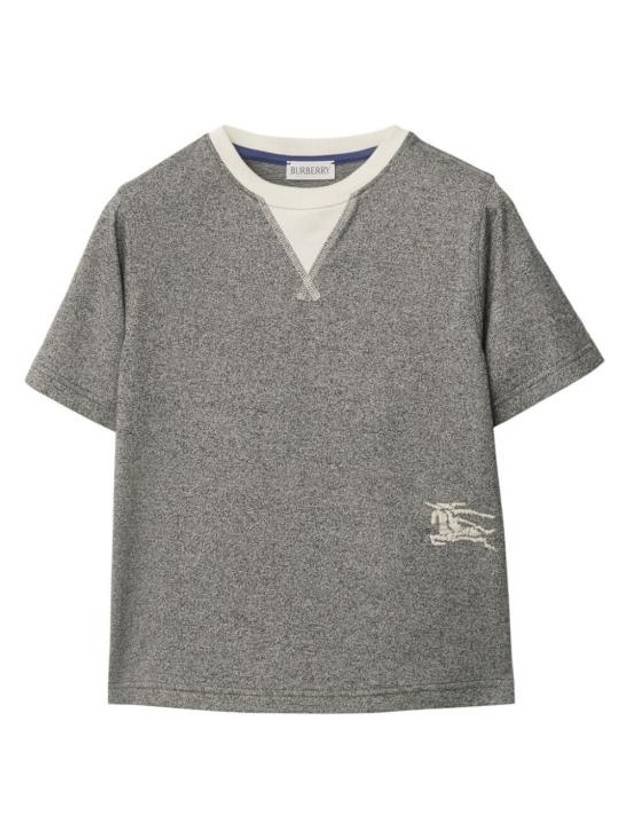 Kids EKD Embroidered Short Sleeve T-Shirt Charcoal Grey Melange - BURBERRY - BALAAN 1