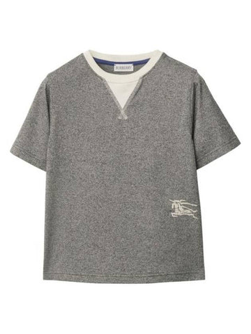 Kids T-Shirt 8079767 CHARCOAL GRAY MELANGE - BURBERRY - BALAAN 1