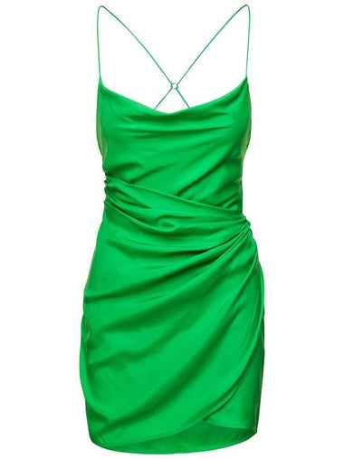 Gauge81 Green Silk Mini Dress - GAUGE81 - BALAAN 1