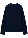 Campus Fox Print Cotton Sweatshirt Navy - MAISON KITSUNE - BALAAN 7