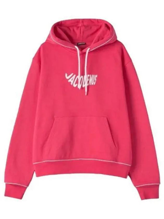 Jacquemus wave logo hooded pink hoodie t shirt - JACQUEMUS - BALAAN 1