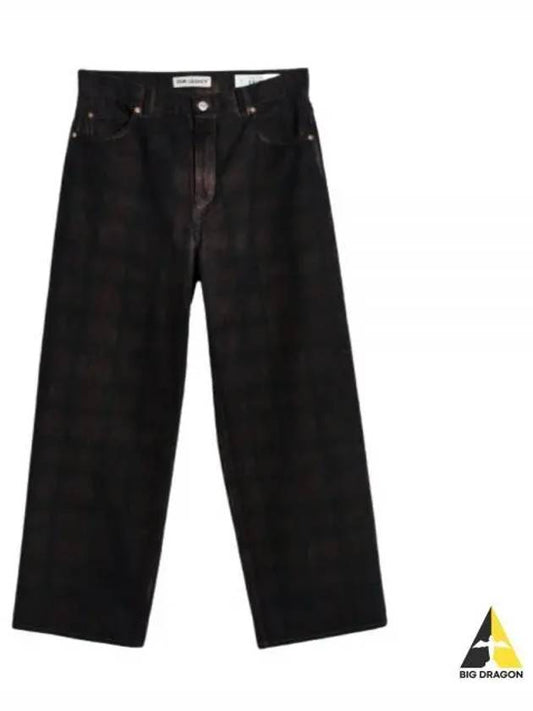 Bust Cut Overdye Lumber Check Wide Jeans Black - OUR LEGACY - BALAAN 2