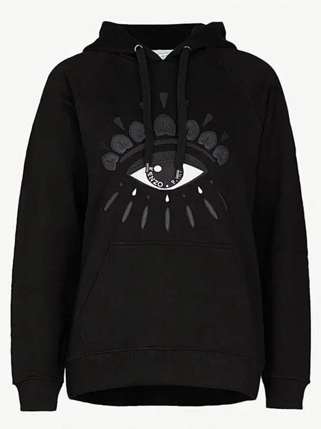 Women's Eye Hoodie Black - KENZO - BALAAN 1