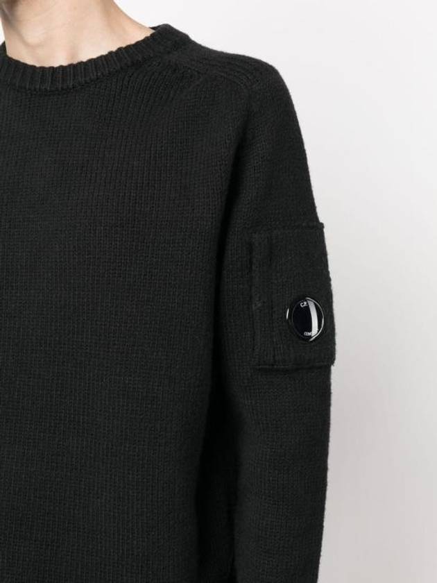 Lens Wappen Patch Knit Top Black - CP COMPANY - BALAAN 6