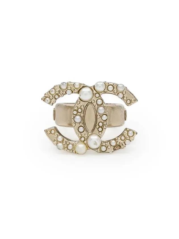 Pearl CC logo ring pearly white gold 4ET0213 - CHANEL - BALAAN 2