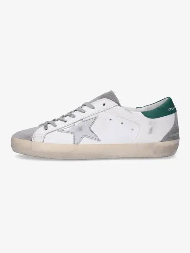 Superstar Green Heel Tab Leather Sneakers White - GOLDEN GOOSE - BALAAN 2