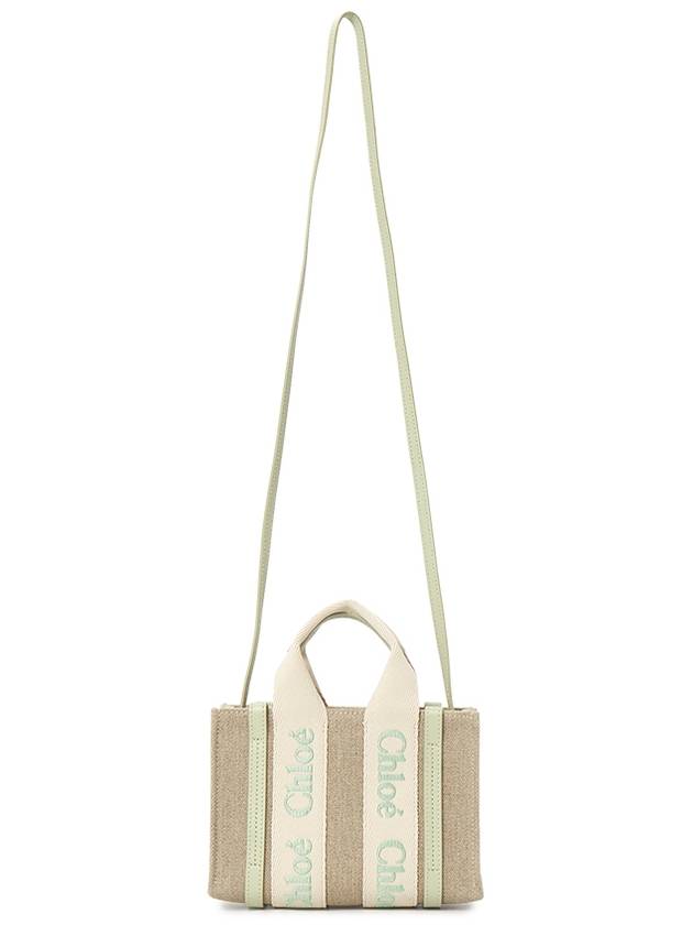 Woody Mini Tote Bag Green Beige - CHLOE - BALAAN 7