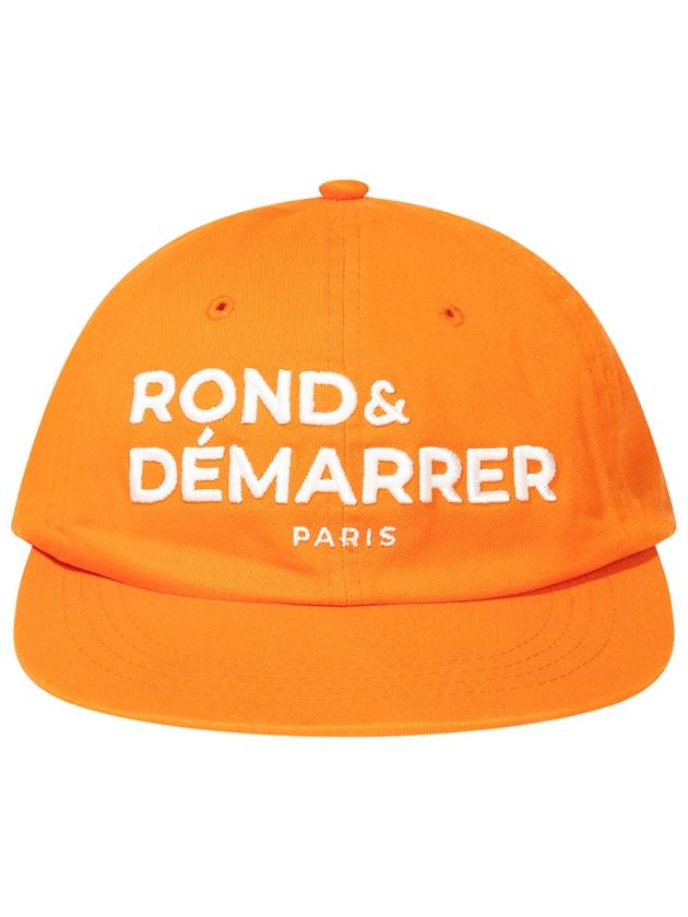 Bold Logo Washed 6 Panel Ball Cap Orange - ROND&DEMARRER - BALAAN 2