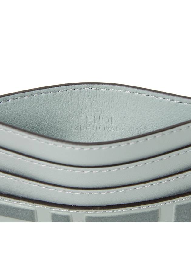 FF Diamonds Leather Card Wallet Light Blue - FENDI - BALAAN 7