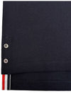 Lightweight Cotton Short Sleeve Polo Shirt Navy - THOM BROWNE - BALAAN 5