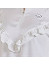 Golf Wear Satin Frill Sweatshirt White - J JANE - BALAAN 4