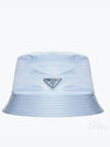 Re-Nylon Triangle Logo Bucket Hat Sky Blue - PRADA - BALAAN 2