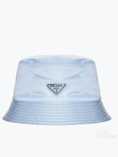 Re-Nylon Triangle Logo Bucket Hat Sky Blue - PRADA - BALAAN 2