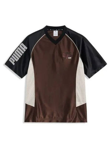 Open Yy Mesh Short Sleeve T-Shirt Brown - PUMA - BALAAN 1