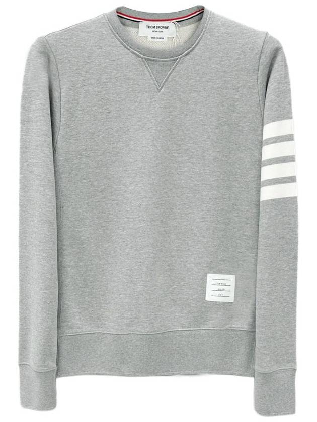 4 Bar Loopback Jersey Sweatshirt Light Grey - THOM BROWNE - BALAAN 2