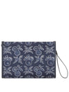 Beauty Jacquard Logo Clutch Bag Navy - ETRO - BALAAN 4