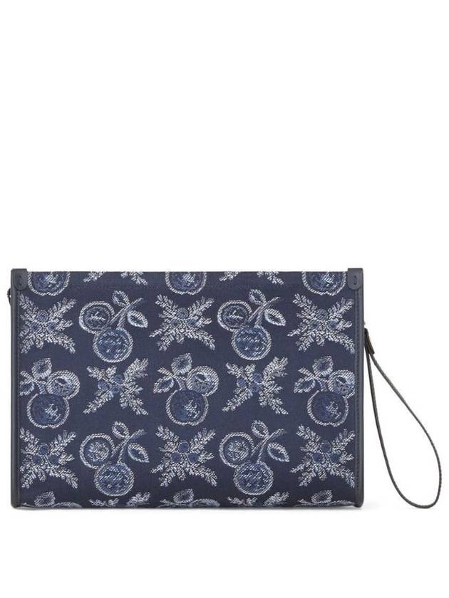 Beauty Jacquard Logo Clutch Bag Navy - ETRO - BALAAN 4