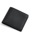 Stitched Bifold Leather Half Wallet Black - MAISON MARGIELA - BALAAN 4