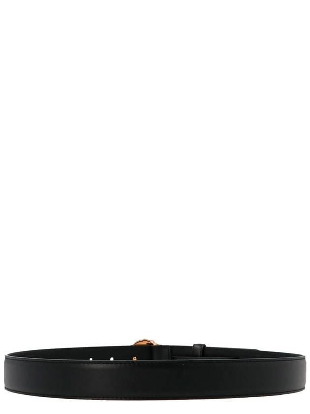 Medusa Gold Hardware Leather Belt Black - VERSACE - BALAAN 3