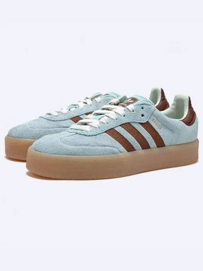 Sambae Embroidery 3 Stripe Low Top Sneakers Semi Flash Aqua - ADIDAS - BALAAN 2