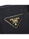 Triangular Logo Saffiano Leather Tote Bag Black - PRADA - BALAAN 6