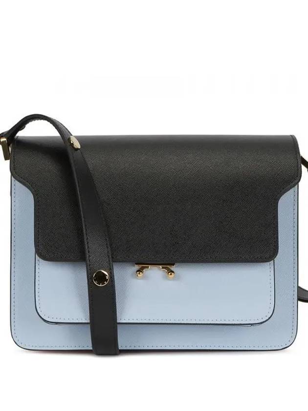 Trunk Saffiano Medium Cross Bag Blue Black - MARNI - BALAAN 2