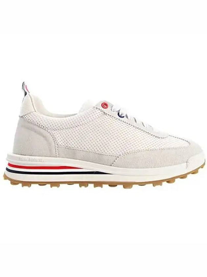 Fine Kid Suede Tech Runner White - THOM BROWNE - BALAAN 2