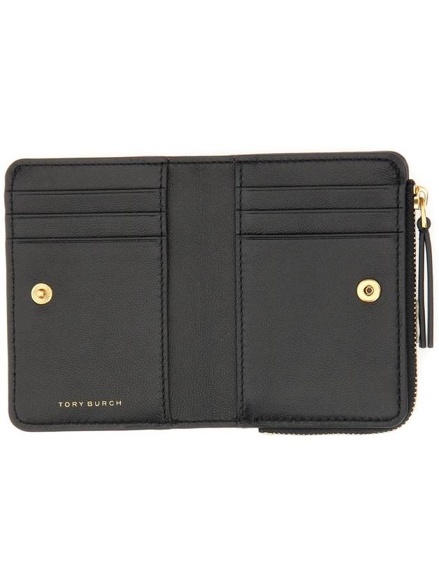 Chevron Half Wallet Black - TORY BURCH - BALAAN 4