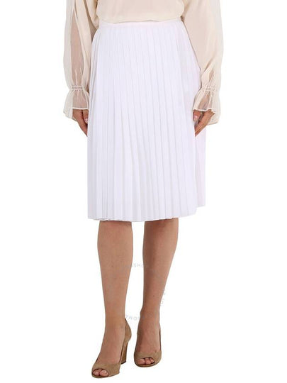 Women's Mini Pleated Skirt White - BURBERRY - BALAAN 2