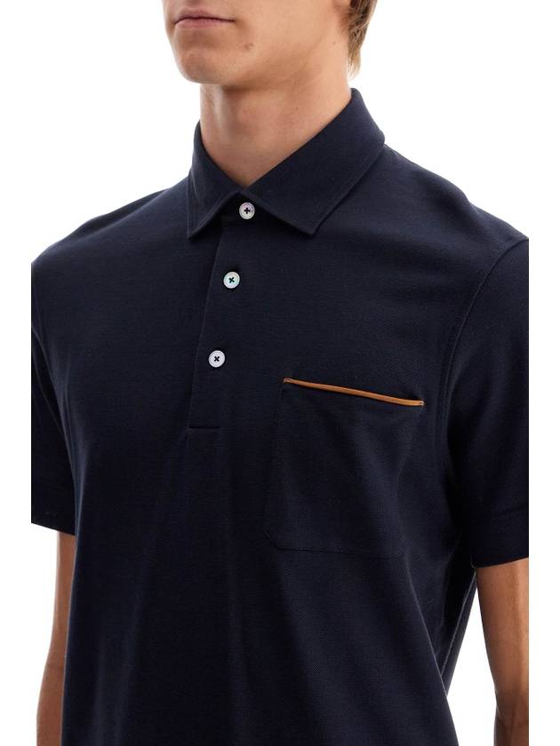 piquÃ polo shirt with pocket - ERMENEGILDO ZEGNA - BALAAN 4