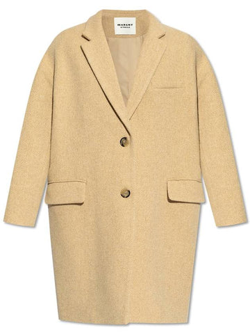 Marant Etoile Coat 'Limiza', Women's, Beige - ISABEL MARANT - BALAAN 1