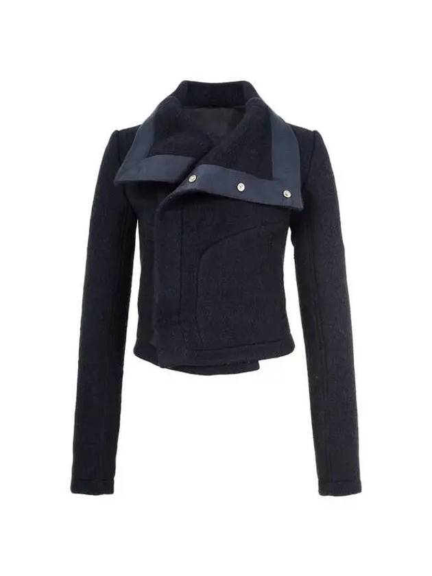 WOMEN Alpaca Wool Trucker Jacket Black 271510 - RICK OWENS - BALAAN 1