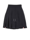 RMB Wool Mini Pleated Skirt Navy - THOM BROWNE - BALAAN 2