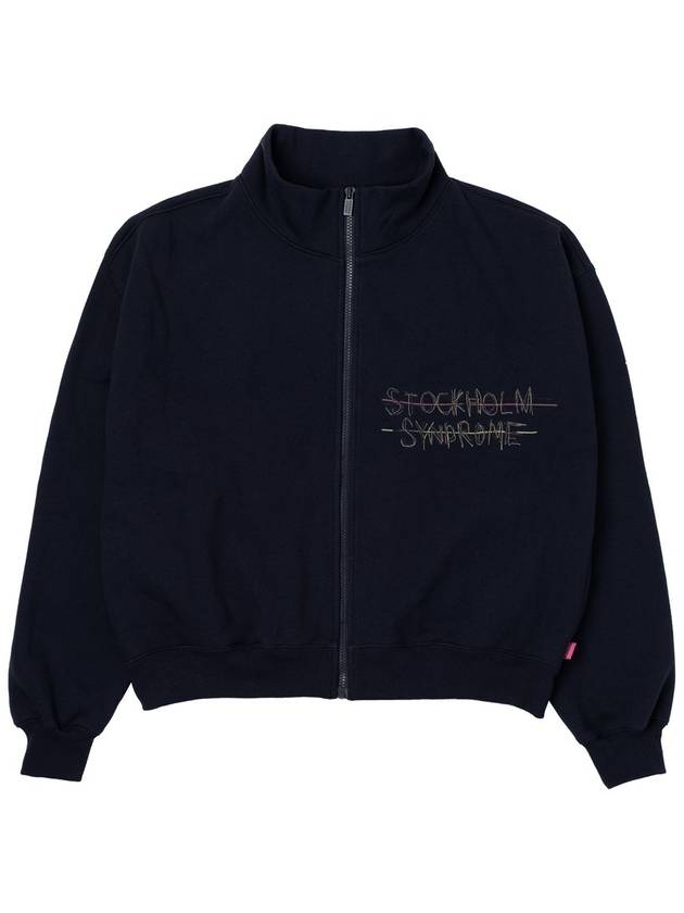 Men's Print Zip-up Jacket Navy - STOCKHOLM SYNDROME - BALAAN 3