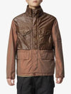 High Neck Panel Lightweight Zip-Up Jacket Brown - CP COMPANY - BALAAN 2