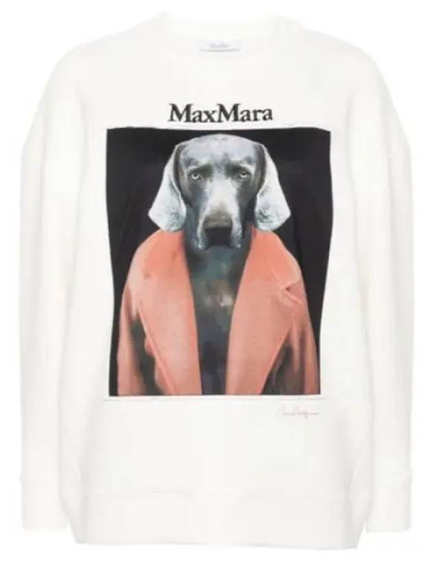 Bacco Embroidered Logo Sweatshirt White - MAX MARA - BALAAN 2