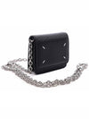 Embroidery Logo Chain Cald Wallet Black - MAISON MARGIELA - BALAAN 4