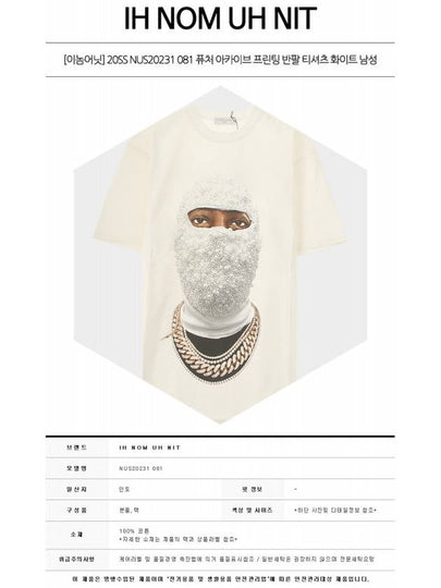 20SS NUS20231 081 Future Archive Printing Short Sleeve T-Shirt White Men's T-Shirt TR - IH NOM UH NIT - BALAAN 2