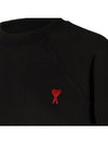 Small Heart Logo Sweatshirt Black - AMI - BALAAN 6