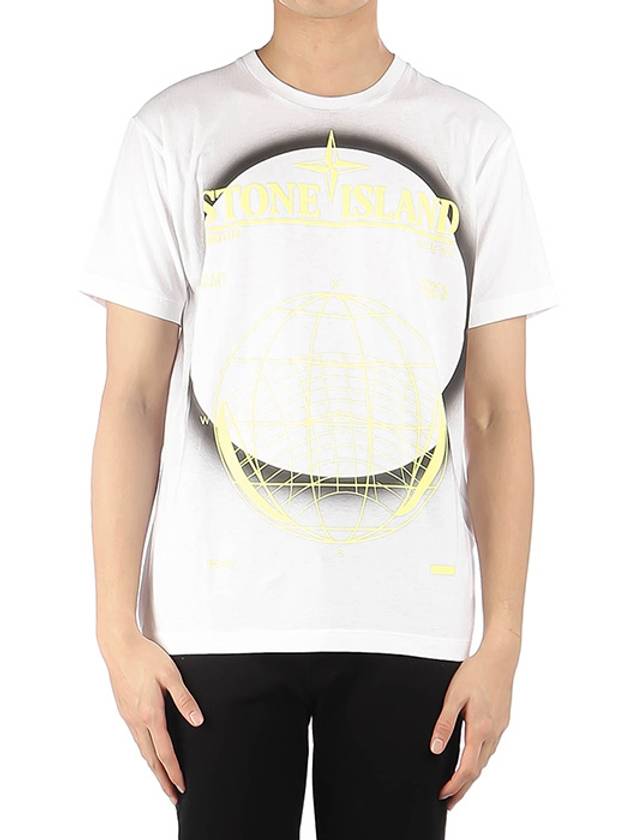 Men's Solar Eclipse Logo Short Sleeve T-Shirt White - STONE ISLAND - BALAAN 2