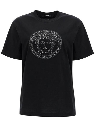 medusa embroidered t-shirt - VERSACE - BALAAN 1