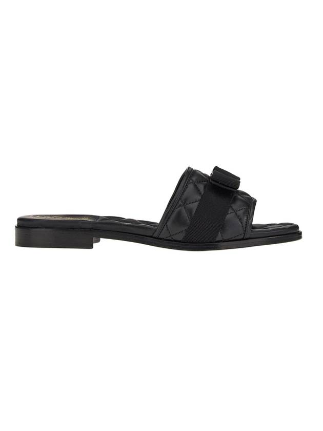 Salvatore Barra Slides Black - SALVATORE FERRAGAMO - BALAAN.