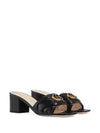 Double G Slide Sandal Heels Black - GUCCI - BALAAN 3