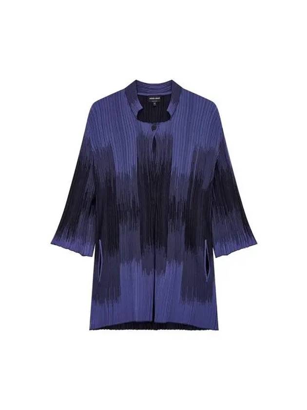 Women s color combination ribbed cardigan dark blue - GIORGIO ARMANI - BALAAN 1