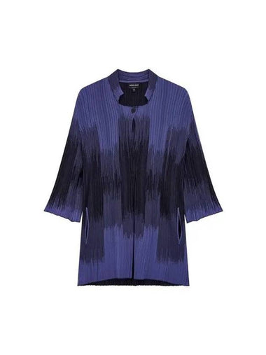 Women s color combination ribbed cardigan dark blue - GIORGIO ARMANI - BALAAN 1