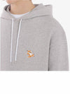 Chillax Fox Patch Classic Hoodie Grey Melange - MAISON KITSUNE - BALAAN 6